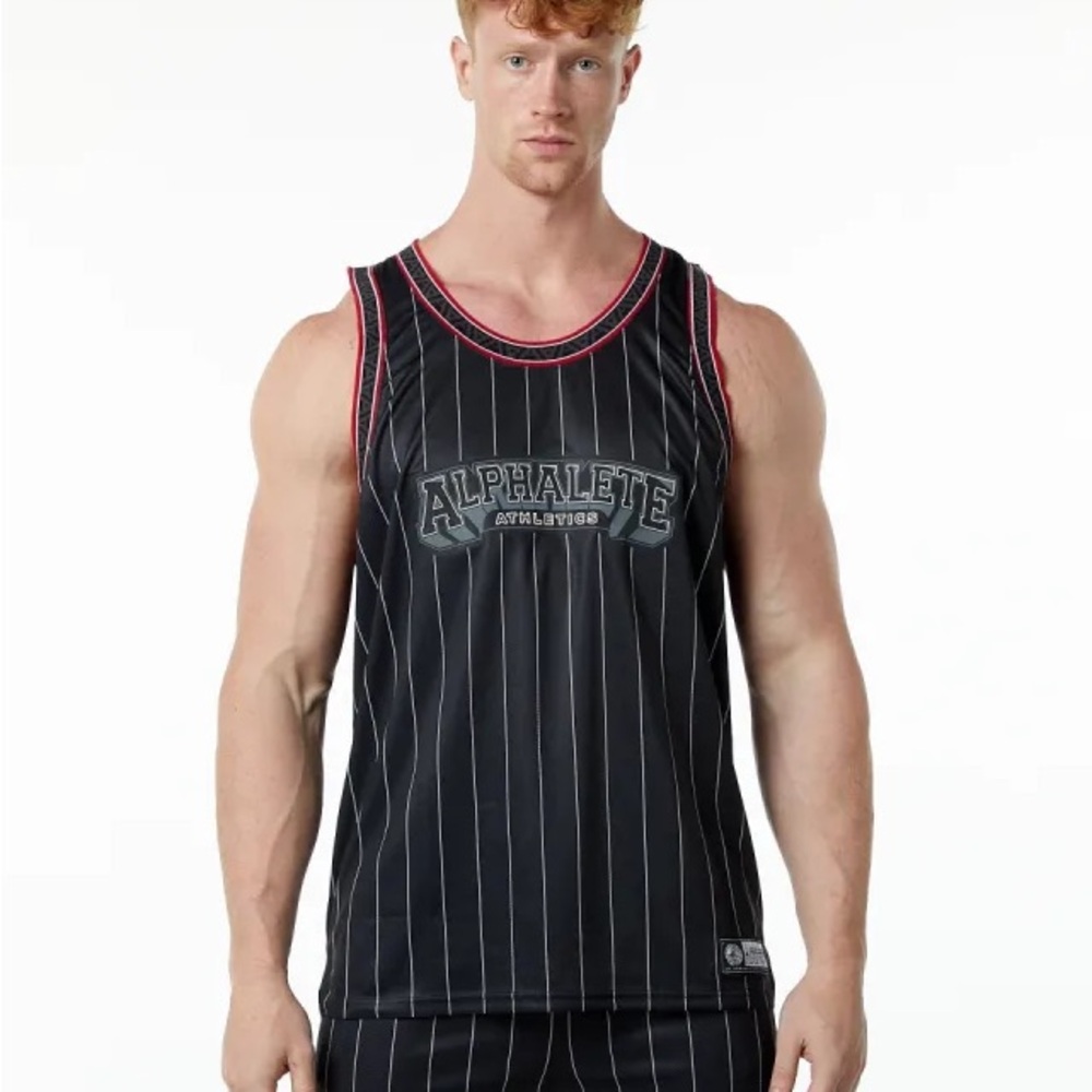 Alphalete Black Striped Jersey